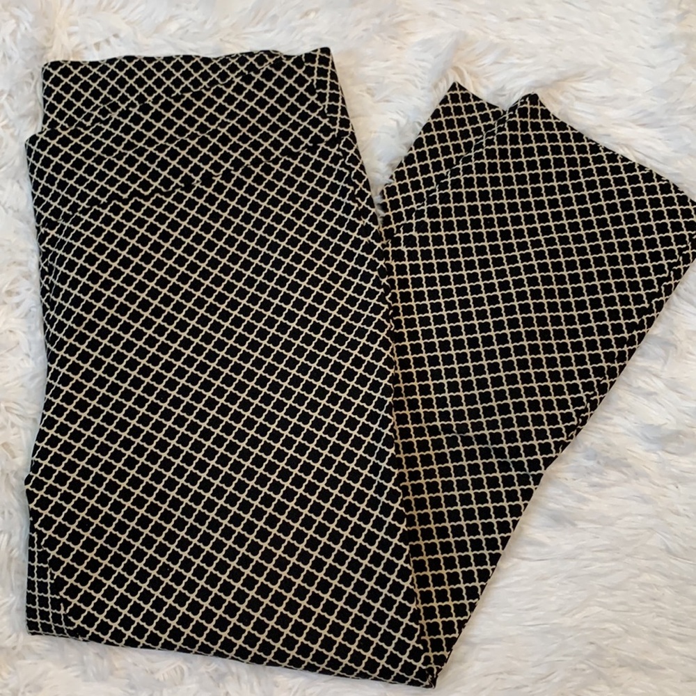 Rafaella Navy Patterned Pull On Cropped Pant - image 3